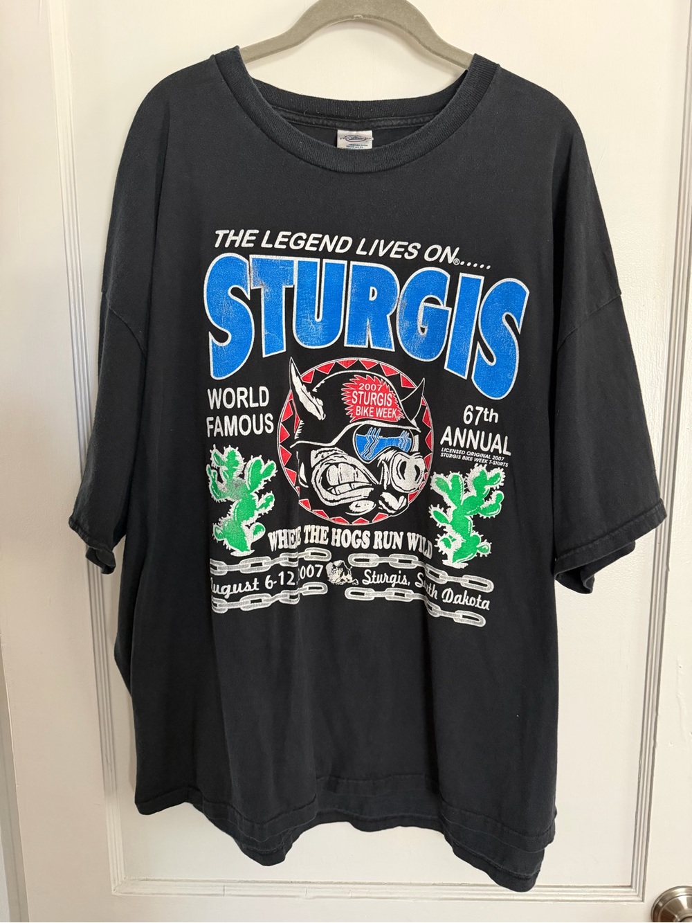 Vintage 2007 Sturgis Bike Week 67th Annual T Shirt Black 3XL Motorcycle Rally